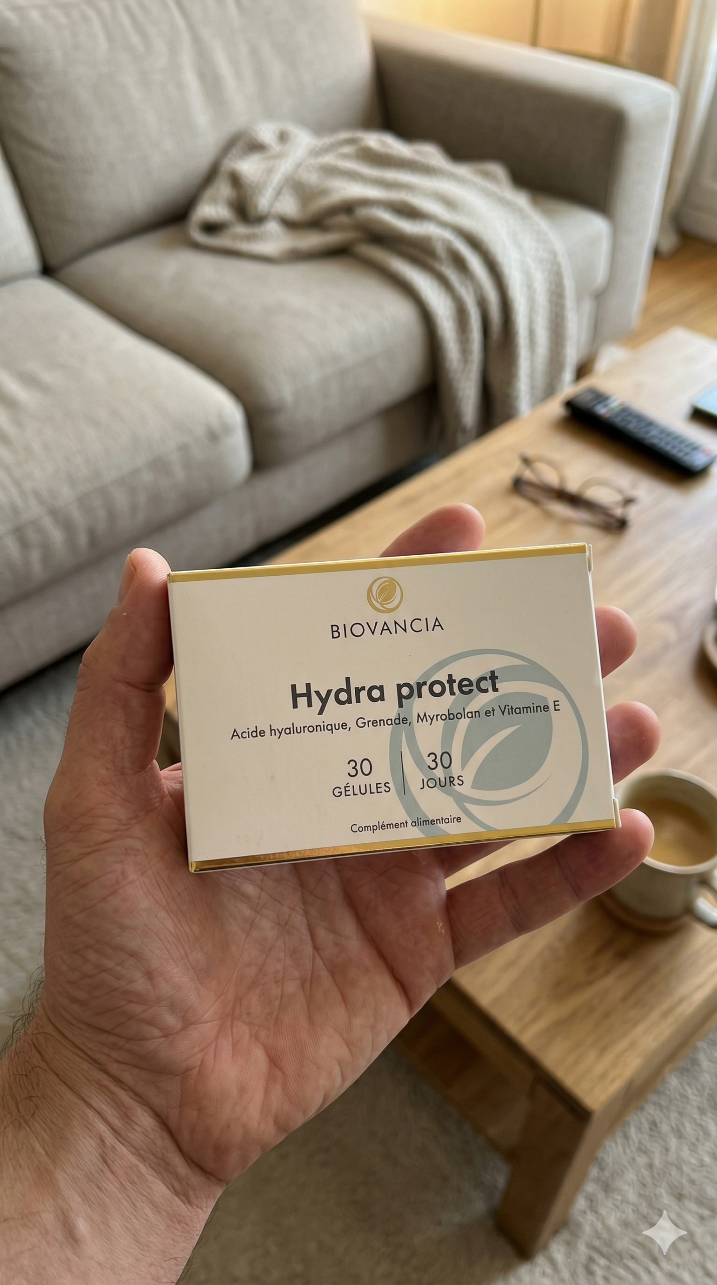 Hydra Protect Biovancia avis - test complet complément hydratation peau anti-âge 3 actifs Acide hyaluronique extrait grenadier extrait myrobolan déshydratation cutanée
