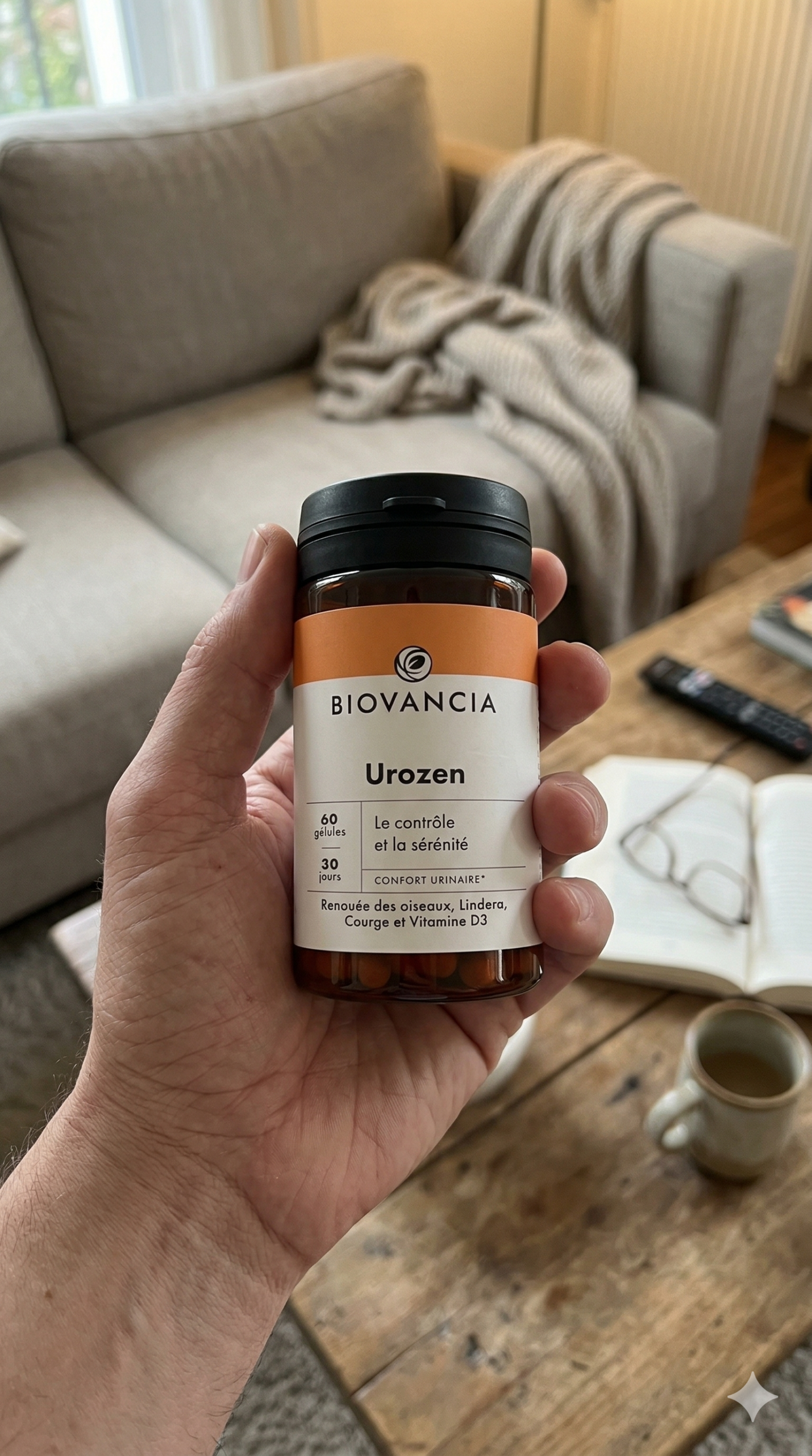 Urozen Biovancia avis - test complet complément urinaire muscle détrusor pépins de courge Lindera renouée vitamine D3