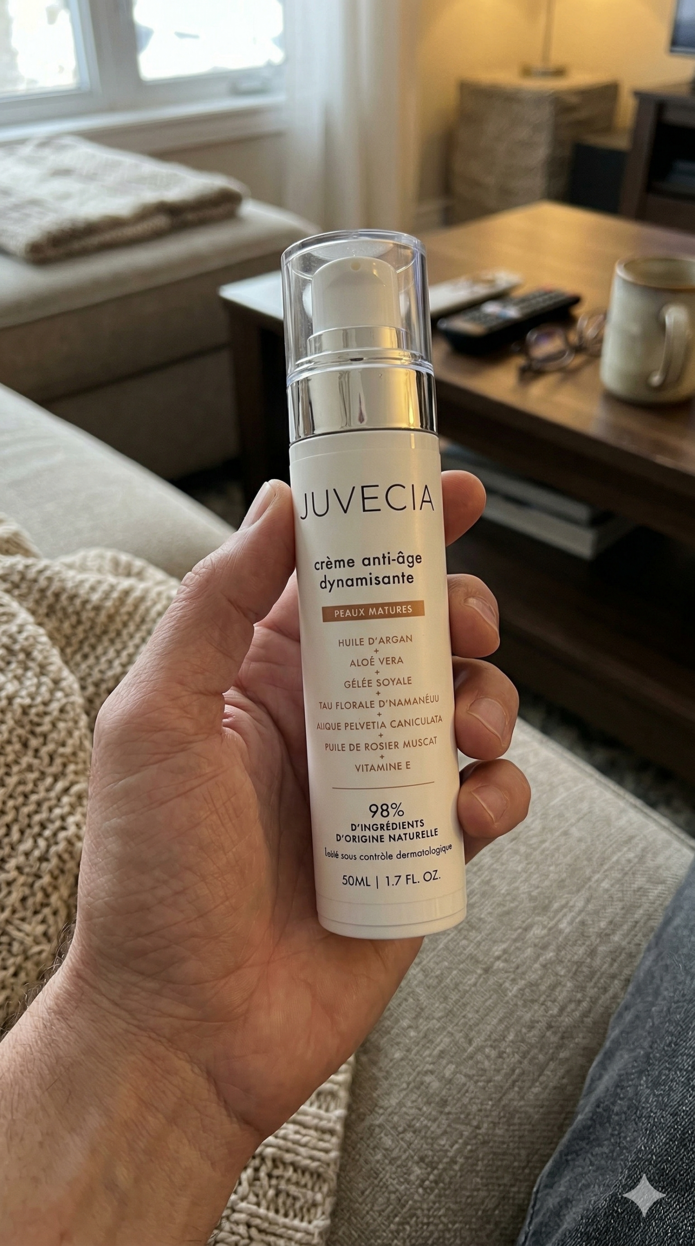 Juvecia Biovancia avis - test complet crème anti-âge 7 actifs naturels Pelvetia canaliculata bretonne huile argan aloe vera pelargonium rose musquée vitamine E rides hydratation collagène