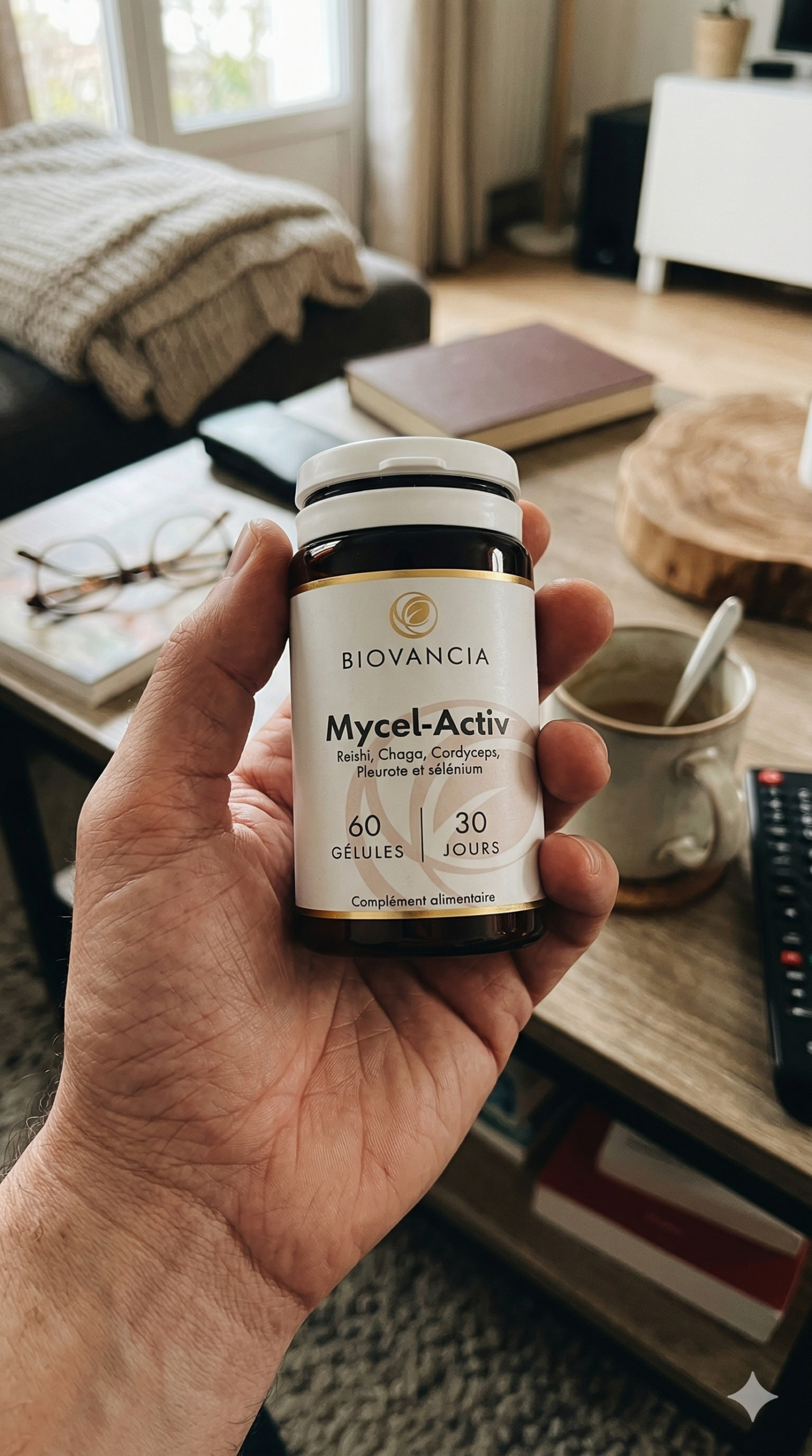 Mycel Activ Biovancia avis - test complet 4 champignons médicinaux sélénium immunité défenses naturelles