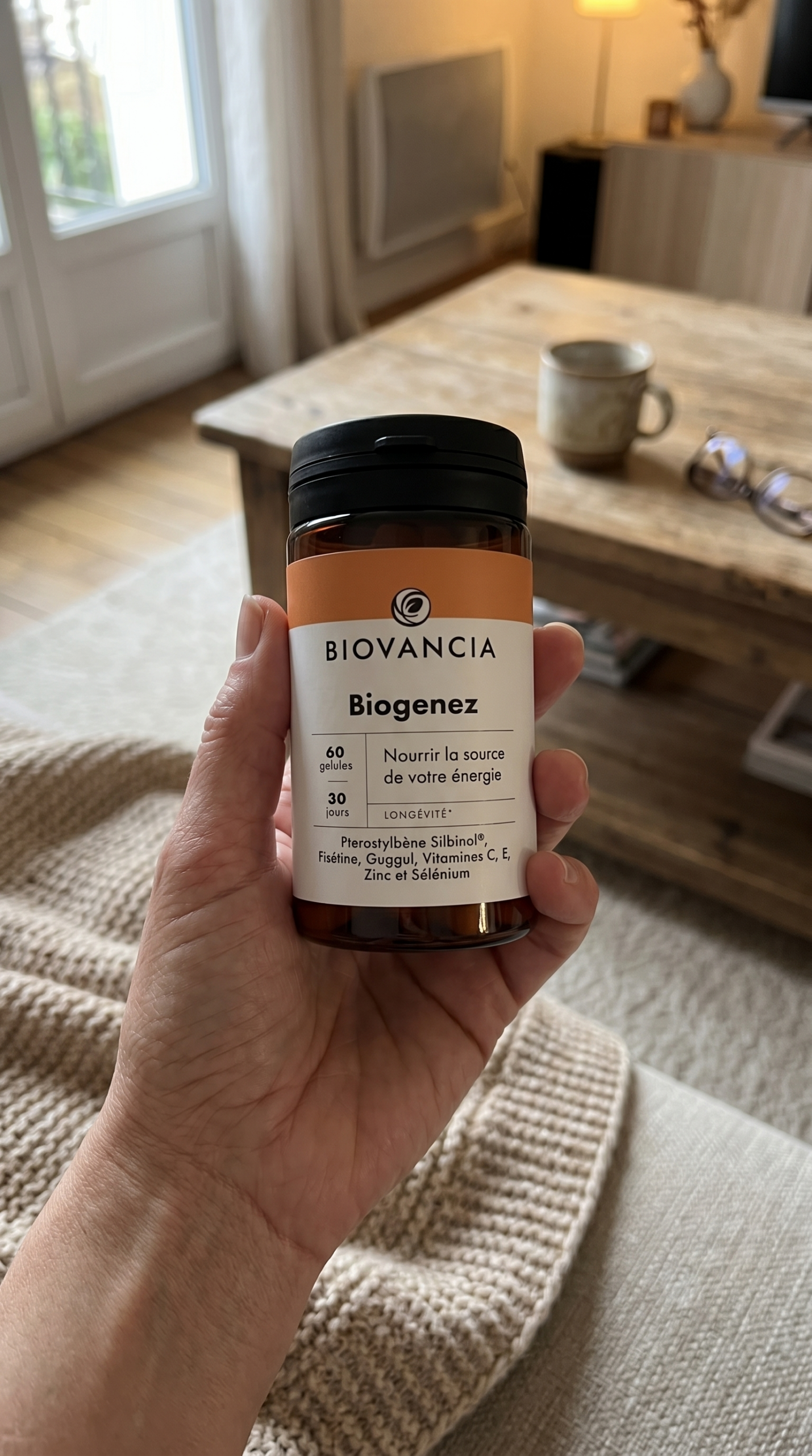 Biogenez Biovancia avis test complet complement anti-age longevite 7 actifs fisetine pterostilbene guggul vitamines C E zinc selenium senescence cellulaire